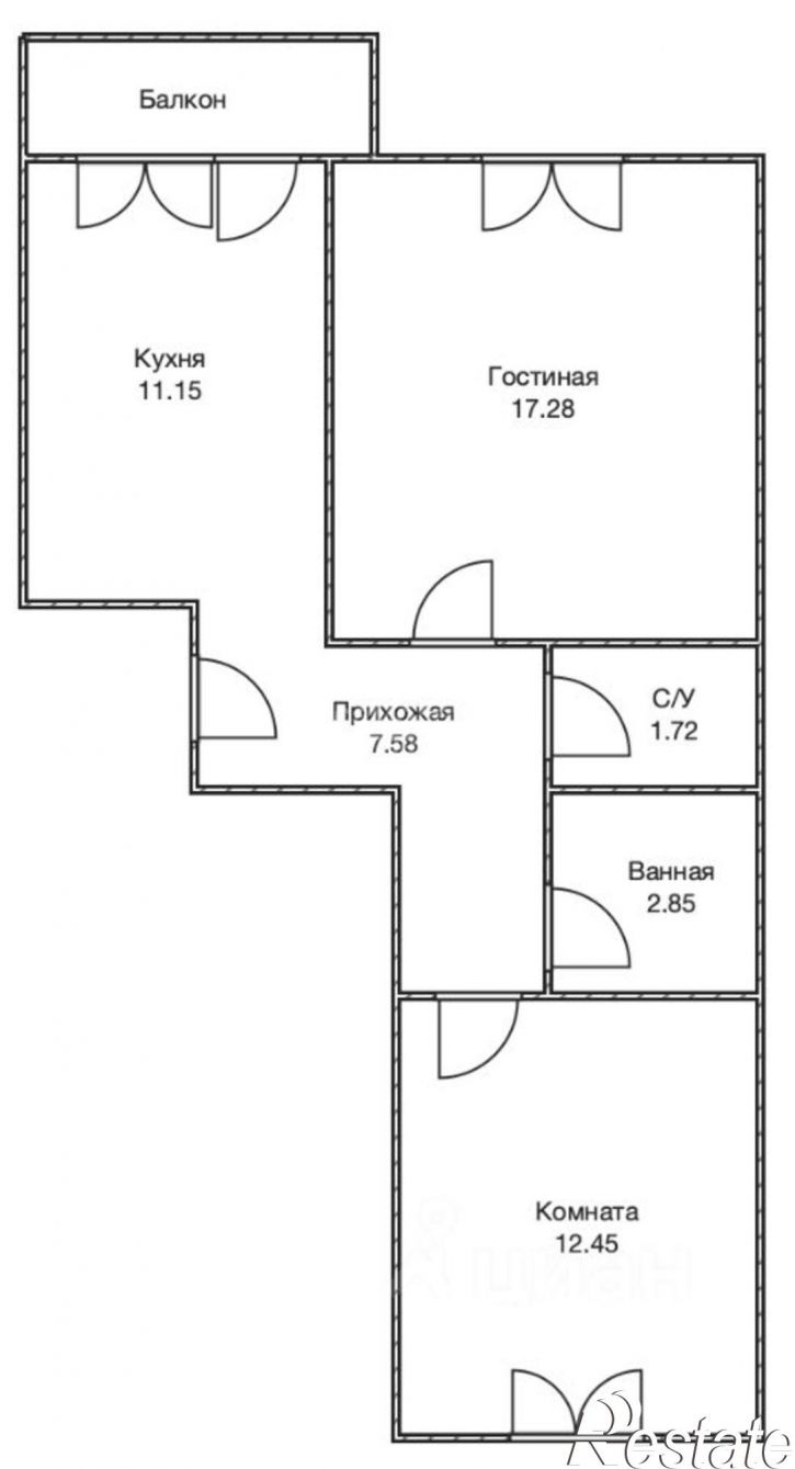 2-комн квартира пр-кт Ливанова, 30,  д. 30