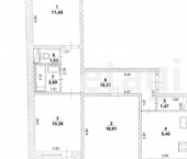 3-комн, 63кв м, этаж 2/9 пр-кт Академика Филатова, 9