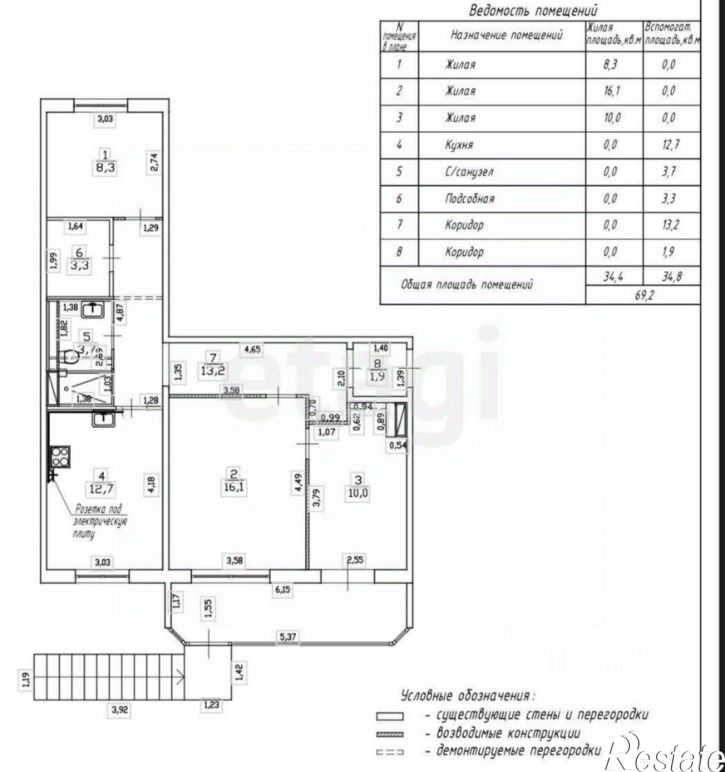 3-комн квартира ул Транспортная, 4,  д. 4