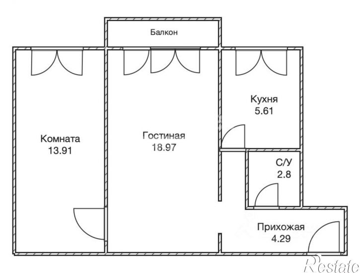 2-комн квартира ул Кольцевая, 34,  д. 34