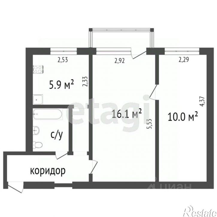2-комн квартира ул Горького, 9,  д. 9