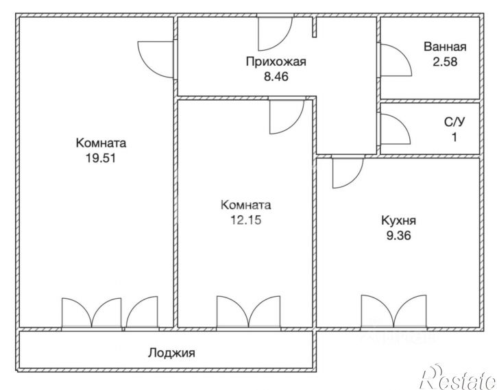 2-комн квартира ул Хрустальная, 43А,  д. 43А