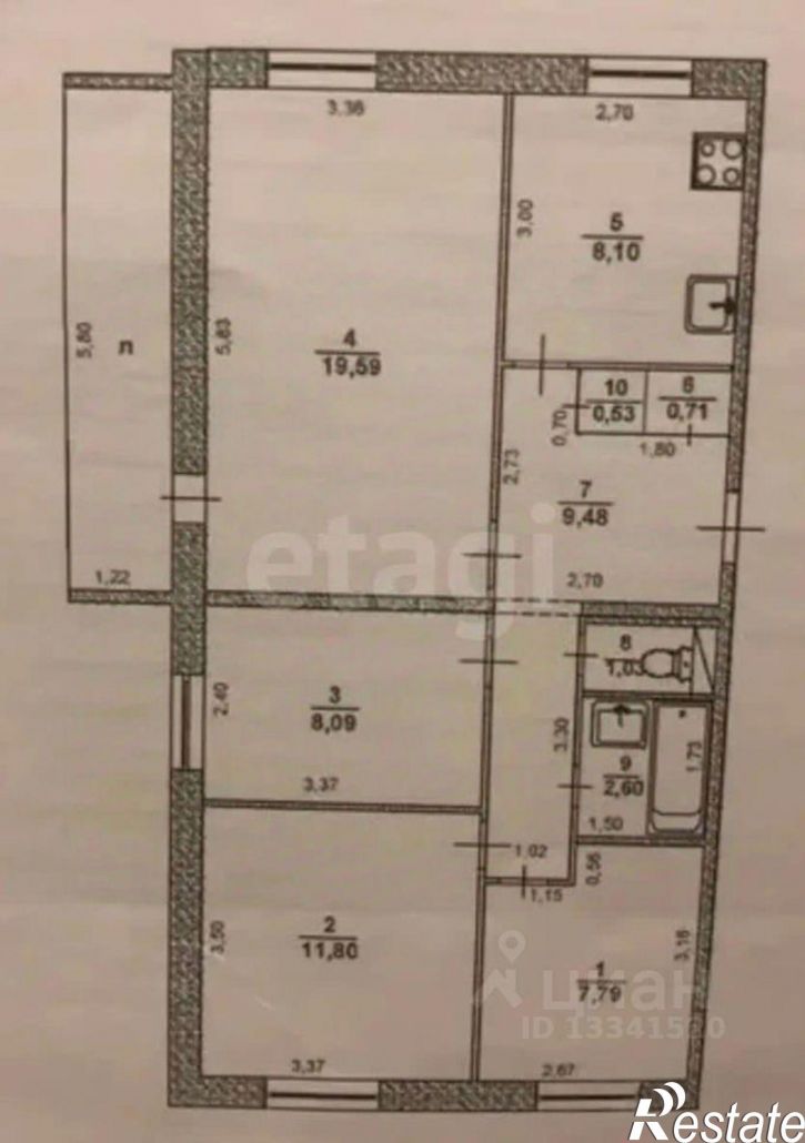 4-комн квартира ул Краснопролетарская, 15,  д. 15