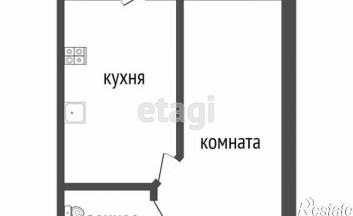 1-комн квартира ул Камышинская, 4,  д. 4