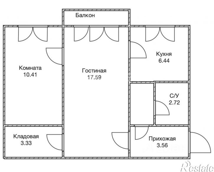 2-комн квартира ул Железнодорожная, 3,  д. 3