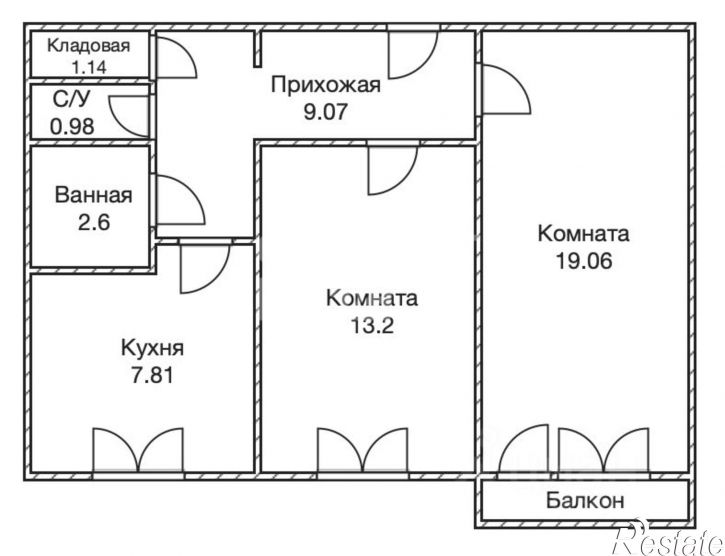 2-комн квартира ул Минаева, 26,  д. 26
