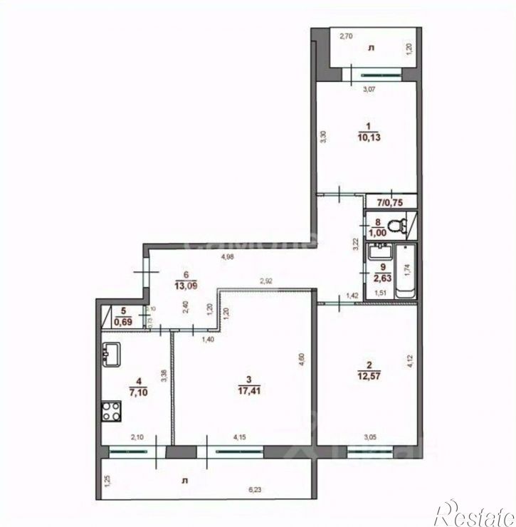 3-комн квартира ул Оренбургская, 36,  д. 36