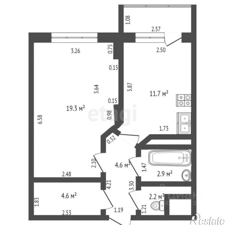 1-комн квартира ул Шолмова, 12А,  д. 12А
