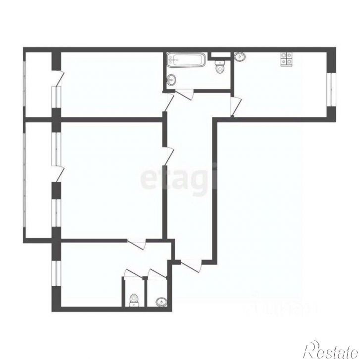 3-комн квартира ул Хрустальная, 43А,  д. 43А