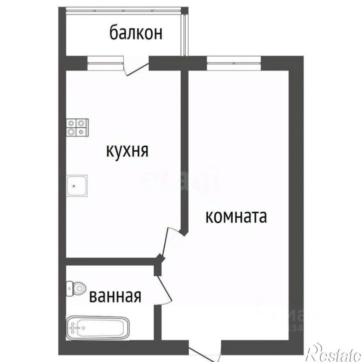 1-комн квартира улица Аблукова, 95,  д. 95