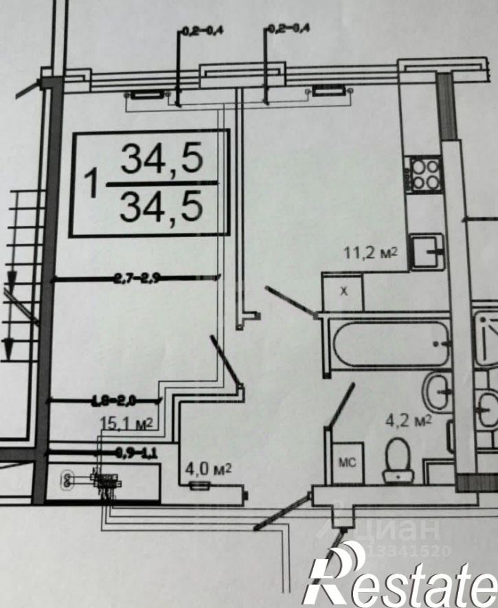1-комн квартира улица Минаева, 48А,  д. 48А