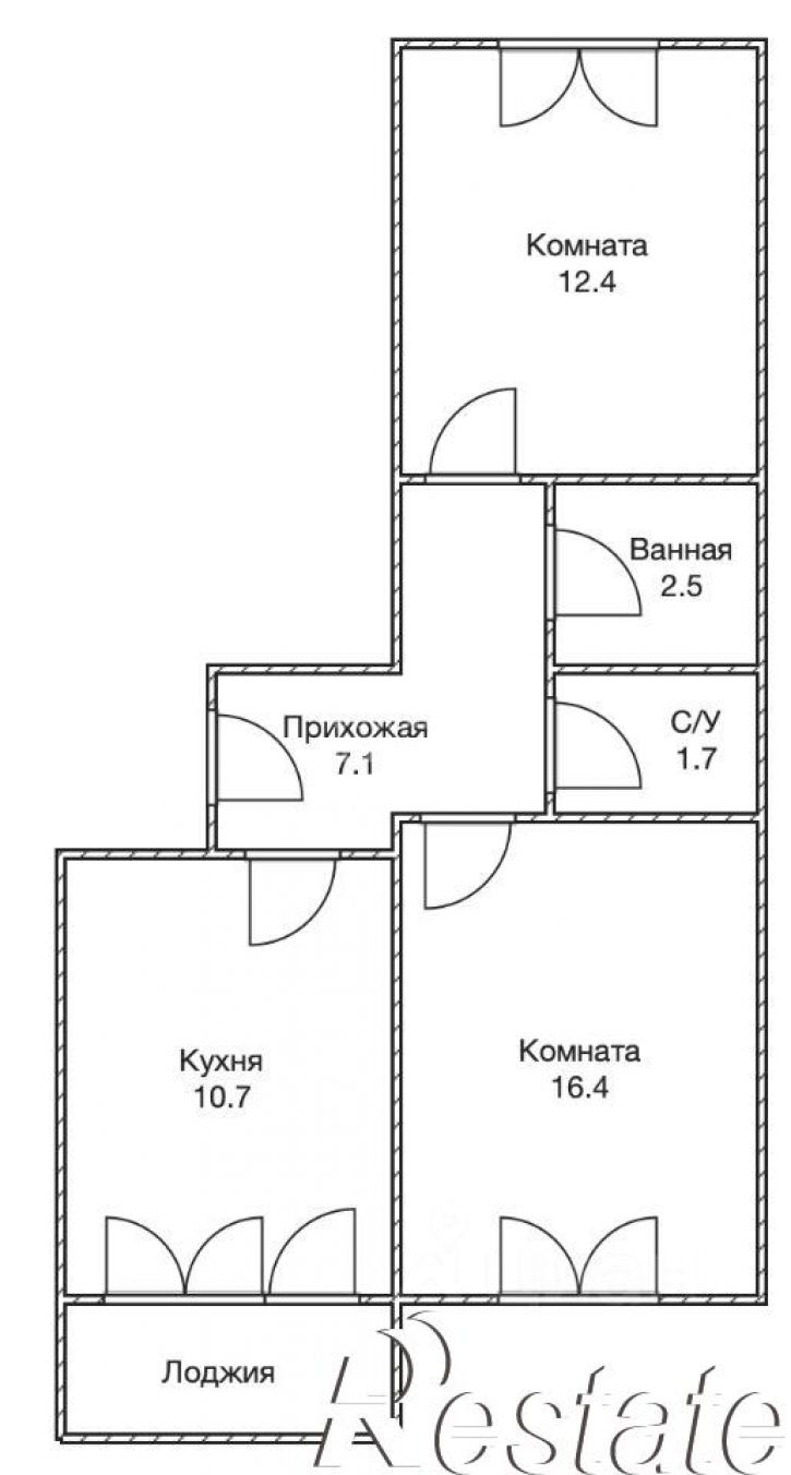 2-комн квартира Камышинская улица, 70,  д. 70