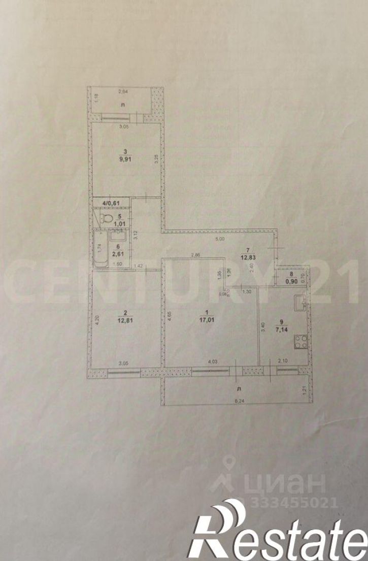 3-комн квартира проезд Героя России Аверьянова, 2,  д. 2