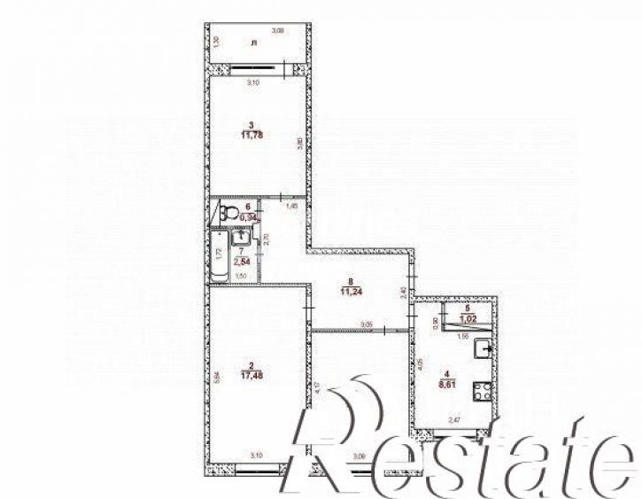 3-комн квартира Октябрьская улица, 30А,  д. 30А
