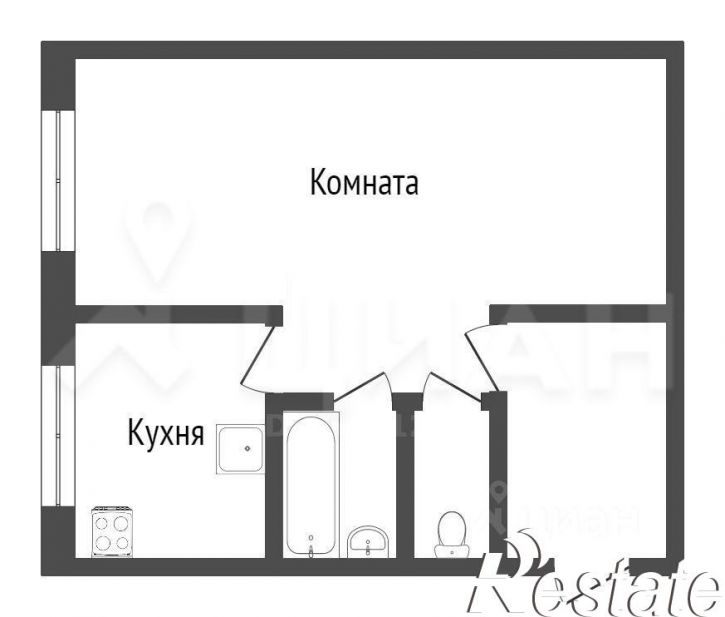 1-комн квартира Хрустальная улица, 38,  д. 38