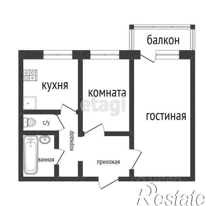2-комн квартира проспект Нариманова, 97,  д. 97