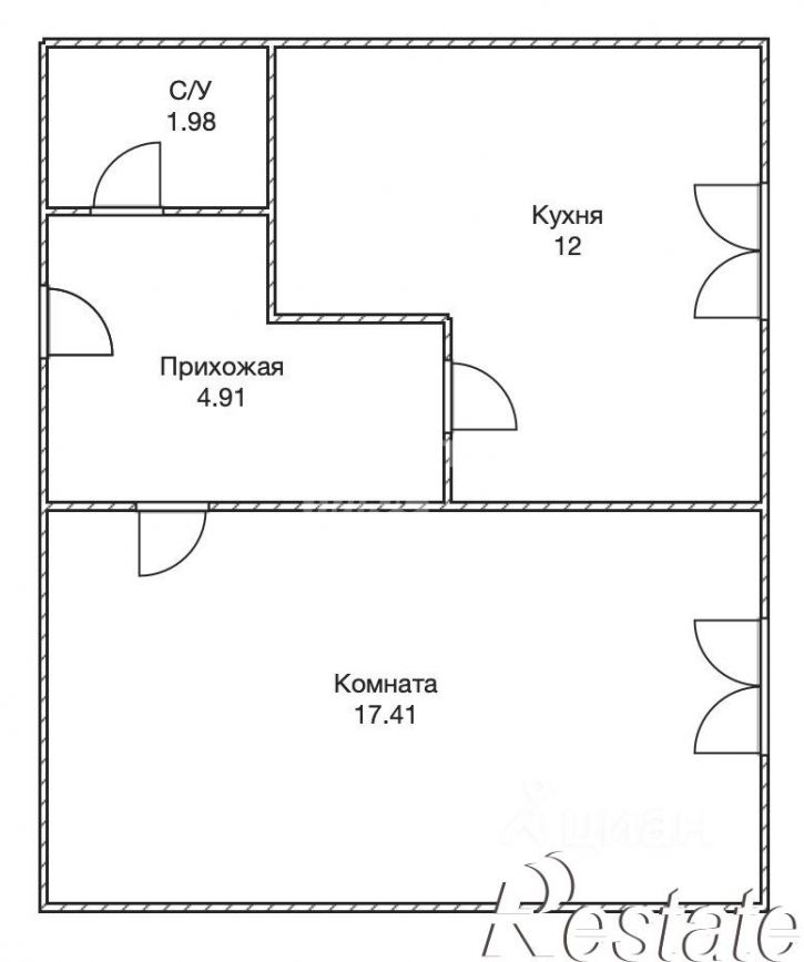 1-комн квартира улица Рябикова, 68,  д. 68