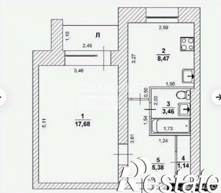 1-комн квартира улица Крымова, 63 к2,  д. 63 к2
