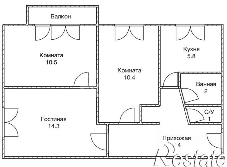 3-комн квартира улица Ефремова, 27,  д. 27