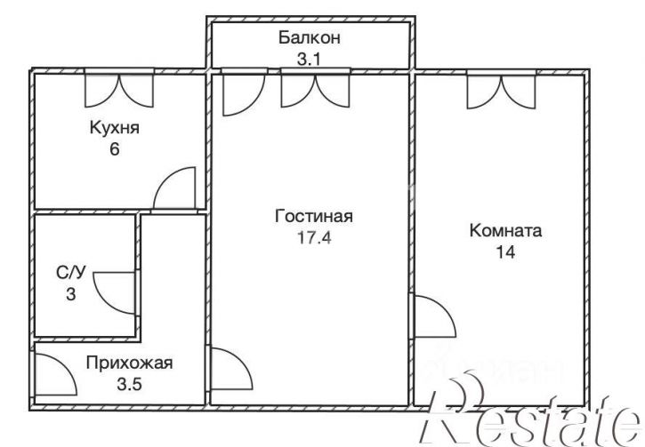 2-комн квартира Октябрьская улица, 33,  д. 33