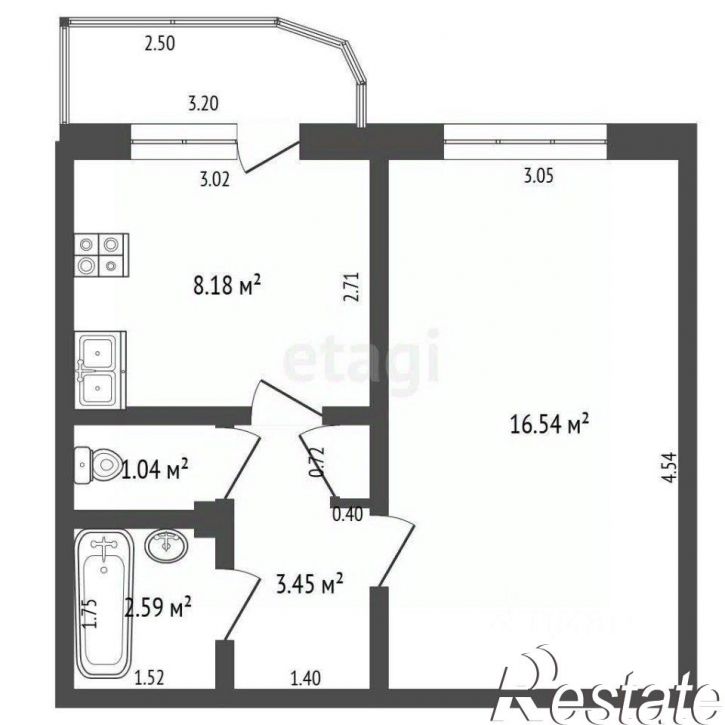 1-комн квартира улица Лихачёва, 4А,  д. 4А