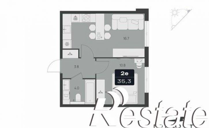2-комн квартира в новом доме пр-кт Ленинского Комсомола, 50А,  д. 50А