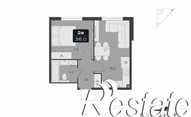 2-комн квартира в новом доме пр-кт Ленинского Комсомола, 50А,  д. 50А