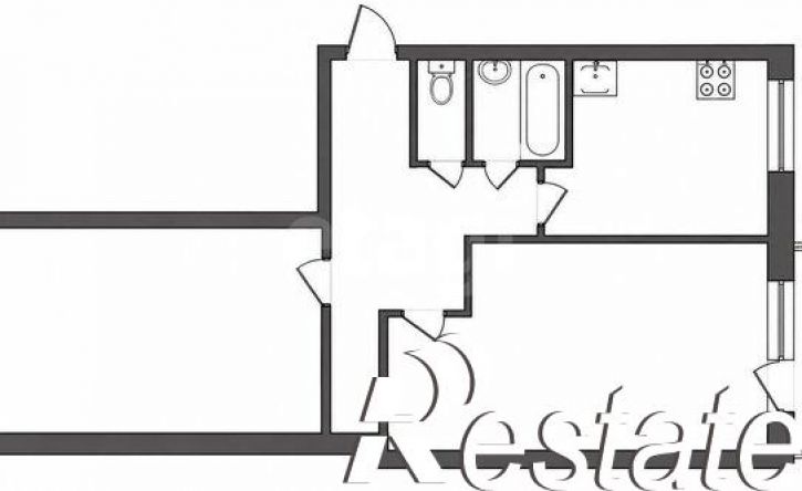 2-комн квартира Рабочая улица, 1,  д. 1
