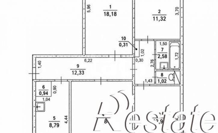 4-комн квартира улица Доватора, 12А,  д. 12А