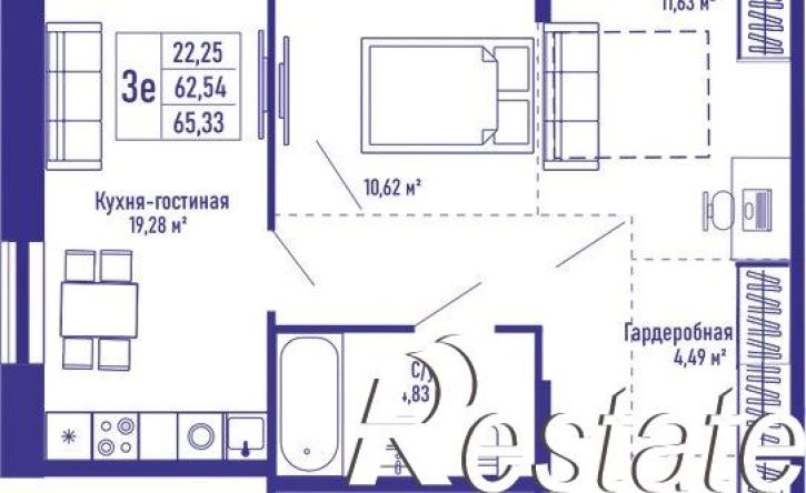 2-комн квартира в новом доме Кольцевая улица, 39,  д. 39